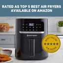 West Bend Compact Air Fryer 5-Quart Capacity with Digital Controls LCD Display and 10 Cooking Presets with Shake Reminder, Nonstick Frying Basket, 1500-Watts, Black