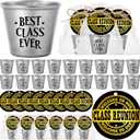 Roshtia 30 Set Class Reunion Favors Include Best Class Ever Acrylic Clear Shot Glasses Reunion Cards Happiness Reunited Class Reunion Gift for High School College Class Reunion