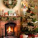 2 x 12Pcs Velvet Bows for Christmas Tree, Light Brown Bows Christmas Decorations with Twist Tie, Bulk Velvet Vintage Ornaments for Wreath Garland Gift Wrapping Wedding Champagne Parties Decor, 6*6in (Kahki)