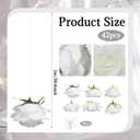 42 Pcs 3.28 ft White Rose Flower Garland Hanging Artificial Wedding Flowers Ceiling Vine Decor Fake Floating Floral Garlands with Hooks for Wall Wedding Backdrop Bachelorette Bridal Shower Party