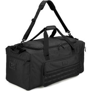 120L Extra Large Gym Duffle Bag for Men Women with Shoes Compartment Heavy Duty Tactical Sports Duffel Bag Big Football Baseball Basketball Soccer Hockey Team Equipment Bag, Black