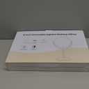 Lighted Makeup Mirror, 3000 mAh Rechargeable Double Sided Magnifying Vanity Mirror with 3 Colors, 1x/10x, 360 Rotation , Brightness Adjustable Magnification Cosmetic Light up Mirror, Women Gift (Chrome)