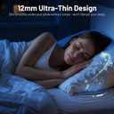 Pillow Speaker for Sleeping, Ultra-Thin Portable Sleep Speaker Under Pillow Bluetooth 6.0, Private Sound Ear Friendly Speaker for Bed, Not Disturb Partner for Side Sleepers Travel Blue