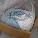 Litanika Light Blue Comforter King Size Set, 3 Pieces Bedding Set, Blue White Colorblock Stripe (104x90In Comforter & 2 Pillowcases)