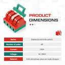 Relaxweex Disconnect Knife Switch Double Power Disconnect Switch(100 A 380 V 4 Pole,Orange)