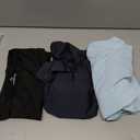 Real Essentials 3 Pack: Women's Dry-Fit Short Sleeve V-Neck Crop Top Boxy Athletic Tee (XL)