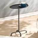 Metal Martini Table, Small Cocktail Table, Drink Tables for Small Spaces, 16" W X 9.5" L X 25.6" H
