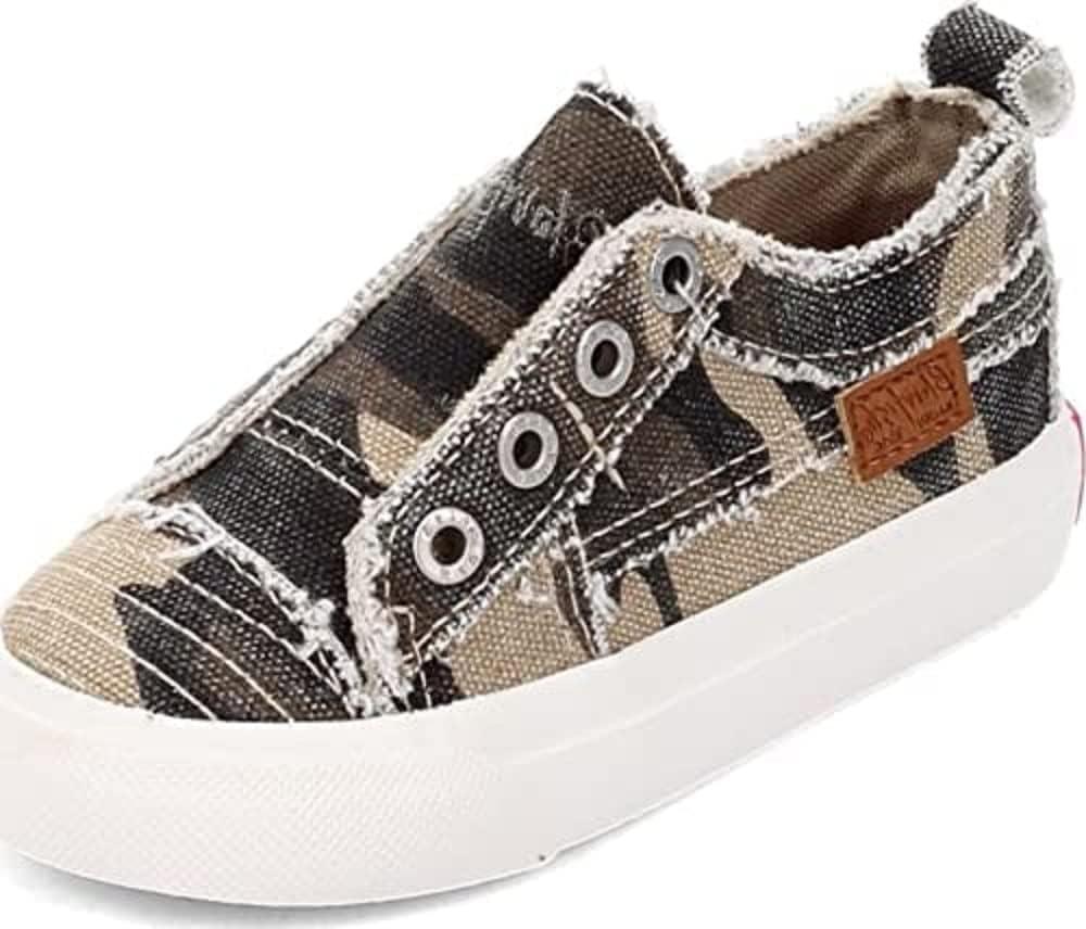 Blowfish Malibu Girls' Play-K Slip-On Sneaker (1 Little Kid, Natural Camoflauge)