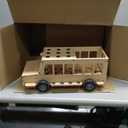 Car for Tonies Box Shelf Storage with 35Pcs DIY Adhesive Metal Plate, Rolling Display & Storage Car for Toniebox 1/2 Player Tonies Figures Characters for Children, Playable Toy Car Gift for Children (Natural)