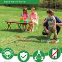 2-in-1 Giant Tic Tac Toe and Can Toss Game - Outdoor Games for Kids & Family, Backyard and Indoor Party Game Set with Bean Bags & Storage Bag