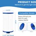 303279 Hot Tub Filter Replaces Filbur FC-2402, 5CH-37, PFF42TC-P4, 78460 and Lifesmart, AquaTerra, Fantasy, Freeflow, Simplicity, Bermuda, Aspire, Azure, Spa Filter 2 Pack