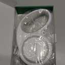 360 Tangle-Free Retractable Dog Leash, Heavy Duty Reflective Nylon Tape Lead 10 ft Long, up to 44lbs, One Touch Quick-Lock Braking System & Anti-Slip Handle (White-Gray, Small)