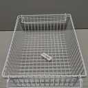 Set of 2 Stackable XXL Wire Baskets For Pantry Storage and Organization -16x12in Large Metal Food Baskets -Vegetable,Fruit,Potato,Onio, Pantry Storage Bins With Handles (White, XXL)