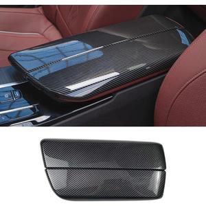 for BMW 5 Series G30 2017-2021 6 Series GT 6GT G32 Carbon Fiber Color Car Interior Center Armrest Box Cover Console Box Protect Decorate Covers Auto accessories 520i 530e 530i 540i 540d 550i