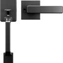 Philips Front Door Handle Without Lock, Entry Exterior Handleset with Interior Handed Lever, Modern Front Door Handle,Deadbolt Not Included, Matte Black