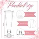 6 Pcs Trumpet Vases for Centerpieces 9'' Tall Vase Wedding Party Favors Clear Tall V Shape Plastic Vases Floral Planter Container for Home Party Centerpiece Supplies Decor