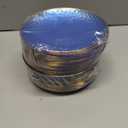 DaYammi 100 Pcs Clear Blue Gold Plastic Plates, Clear Hammered Plastic Plates, Blue Party Platos, Disposable Salad/Dessert Platos, 7-Inch Disposable Dessert/Appetizer Platos Perfect For Party