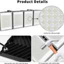 800W LED Flood Light Outdoor, 80000lm 6000K Daylight White IP66 Waterproof, Commercial Parking Lot Light,4 Heads for Street Stadium House Floodlight Bright Security Lights for Outdoor Area