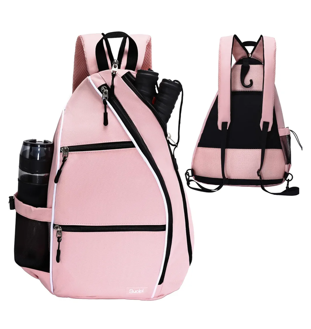 Sucipi Women's Reversible Pickleball Paddle Bag with Rackets Compartment Pink