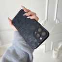 Case for iPhone 16 Pro [Compatible with MagSafe] Built in Magnetic Cute Girly Sleek Print Boho Aesthetic Style Design for Women Girls Flowers Floral Rose Soft TPU Protective Shockproof Mate Black