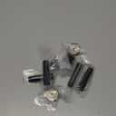 HOMOTEK 4 Pack Heavy Duty Solid Rigid Door Stops Bumper Sound Dampening Door Stoppers with Soft Rubber Tip, Zinc Die Cast DoorStops Wall Protector 2.8" DoorStoppers, Black