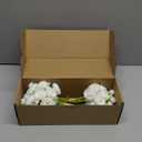 Floroom Ranunculus Artificial Flowers 18 Pcs White Faux Silk Mini Ranunculus Bulk Fake Wedding Filler Flowers for DIY Bouquets, Centerpieces, Bridal Shower Decorations & Arrangements