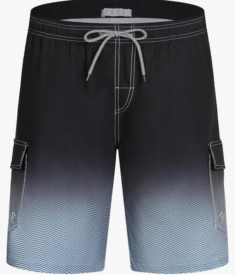 APTRO Men's Swim Trunks 9" Quick Dry Bathing Suit Big & Tall Beach Swimsuits, Size 5XL