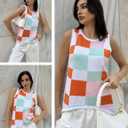 Zeagoo Womens Sleeveless Sweater Vest Crewneck Knit Loose Sweater Tank Tops Lightweight Shirts Blouses 2026 (S)