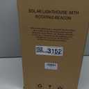 17.1" Solar Lighthouse with Rotating Beacon,Big Solar Powered Lighthouse,Outdoor Lighthouse Garden Decor, Waterproof Statue Figurines Outdoor Light House for Yard Lawn Patio Gifts (Yellow)