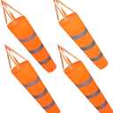 4 Pcs Airport Windsocks Measurement Sock Bag with Reflective Belt Oxford Fabric Ripstop Wind Sock Wind Direction Indicator Windsocks Outdoor Aviation Flag for Airport Farm(31.5 Inch)
