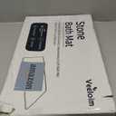 Stone Bath Mat Diatomaceous Earth Shower Mat Non-Slip Super Absorbent Diatomite Stone Mats for Bathroom Floor/Kitchen Counter Quick Drying Natural Easy to Clean (23.6'' x 15.4" White)