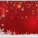 Christmas White Snowflake On Red Background Dish Drying Mat 16x18 inch Dish Drainer Kitchen Counter Mats Bottles Dish Dry Pad Protector for Kitchen Countertops