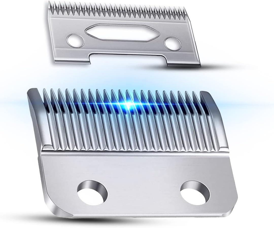 2 x Roziapro Replacement Hair Clippers Blades Professional Trimmer Replacement Blade Stainless Detachable Clipper Replacement Blade Adjustable T-Blade Outliner Replacement Blades Hair Trimmer