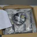 Bosomfr Semi Flush Mount 4-Light Black Ceiling Light, Modern Farmhouse Industrial Light with Geometric Metal Shade, Kitchen, Hallway, Bathroom