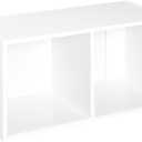 ClosetMaid Cubeicals 2 Cube Storage Shelf Organizer Bookshelf, Stackable or Hanging Wall Mount, Easy Assembly, White Wood Finish