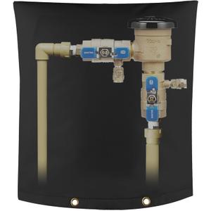 Backflow Preventer Insulation Cover - Sprinkler Covers for Outside - Winter Water Well Pump Covers Sprinkler Valve Cover Insulated - Protects from Severe Snow and Intense Sun (Black, 16''W20''H)