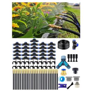 Drip Irrigation System,Automatic Garden Watering System,360° Adjustable Spray Sprinkler Kit, Easy Installation No Tools, Fine Mist Watering forGarden,Patio,Potted Plants,Courtyard Watering System