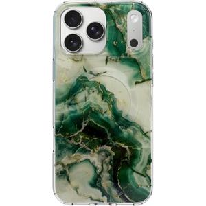 for iPhone 17 Pro Phone Case - Green Marble - Ultra-Slim, Shockproof, Camera Bumper, Glossy iPhone Case