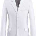 Visaccy Boys Formal Blazer School Jacket (12 Years, White)