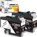 MS DEER LC3033 Black Ink Cartridges 2-Pack, Compatible Replacement for Brother LC3033XXL LC3033BK LC 3033 BK XXL 3035 LC3035XXL High Yield for MFC-J995DW MFC-J805DW MFC-J815DW MFC-J805DWXL Printer