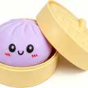 Light Purple Dumpling Squishies New Mystery Squishies Dumpling with Box Stress Relief Balls Sensory Toys Desk Squeeze Toys Gift