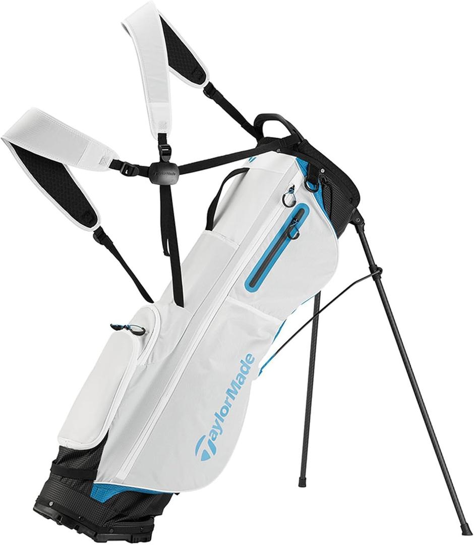 TaylorMade Golf Flextech Superlite Stand Bag (Ivory/Black/Blue)