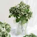 Ling's moment Flowers 25pcs Fake Gardenia Green Flowers Artificial Flowers with Stem, Fake Flower for DIY Wedding Decorations Centerpieces Bouquets BoutonnieresFlores Artificiales para Decoracion