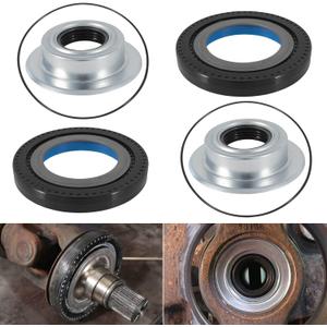 Front Axle Vaccum Knuckle Seal & Hub O-Ring & Dust Seals Kit Compatible With Ford Super Duty F250 F350 F450 F550 Dana Super 60 (2005-2019)