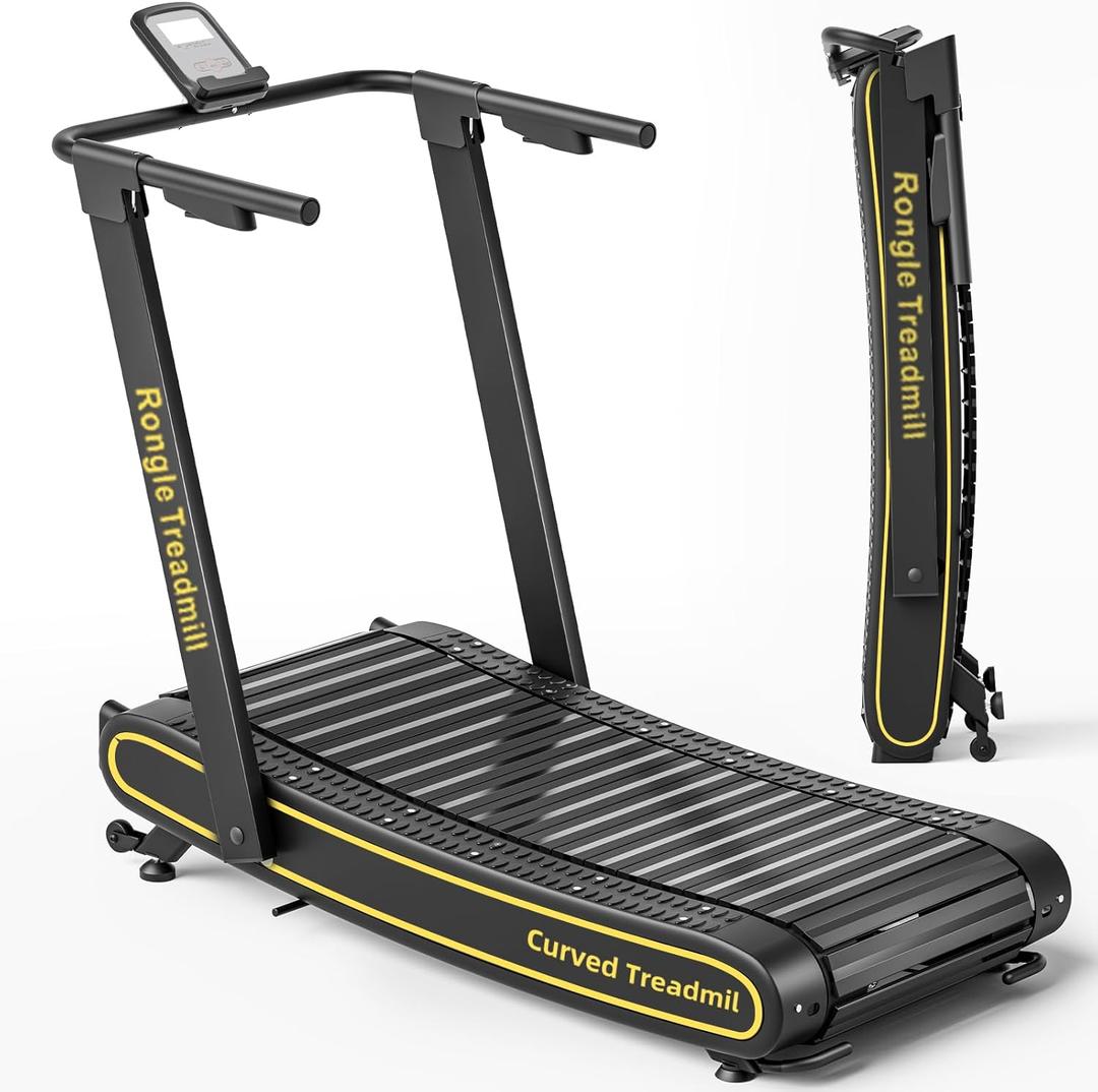 Curved Treadmill, Curved Treadmills Home, Non-Electric Motorized Treadmill-300 LBS CapacityNo Assembly Required Self-Generated Curved Treadmill Exercise Treadmills
