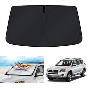 KUST Windshield Sun Shade for Toyota RAV4 2006 2007 2008 2009 2010 2011 2012 Accessories Custom Fit Sunshade Foldable Window Sun Protector Block UV Rays Keep Car Cooler