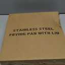 EWFEN 12 Inch Tri-Ply Stainless Steel Frying Pan, Compatible with All Cooktops Up to 600, Large Frying Pan with lids, Induction-Ready Skillet, Dishwasher and Oven Safe, Even Heat, 12" Skillet + Lid