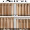 Camel Linen Curtains 84 Inches Long for Bedroom Back Tab Light Filtering Privacy Semi Sheer Drapes Modern Farmhouse Decor Camel Cotton Elegant for Living Room Curtain 2 Panels Set 52x84 Inch