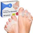 Yoga Toe Separators for Toe Straightening & Relaxation, 4 Pcs Silicone Toe Spacers | Correct Overlapping Toes, Bunions, Hammer Toe | Toe Support toe separators for Women & Men (Clear, 3.98)