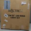 Ring Light 22inch Kit: Ring Light Tripod for iPhone ipad,with 75" Tripod/LCD Display/4 Phone Tablet Clips/2 USB Ports,LED RingLight for Barber Makeup Tattoo TikTok Video Recording Vlog (White)